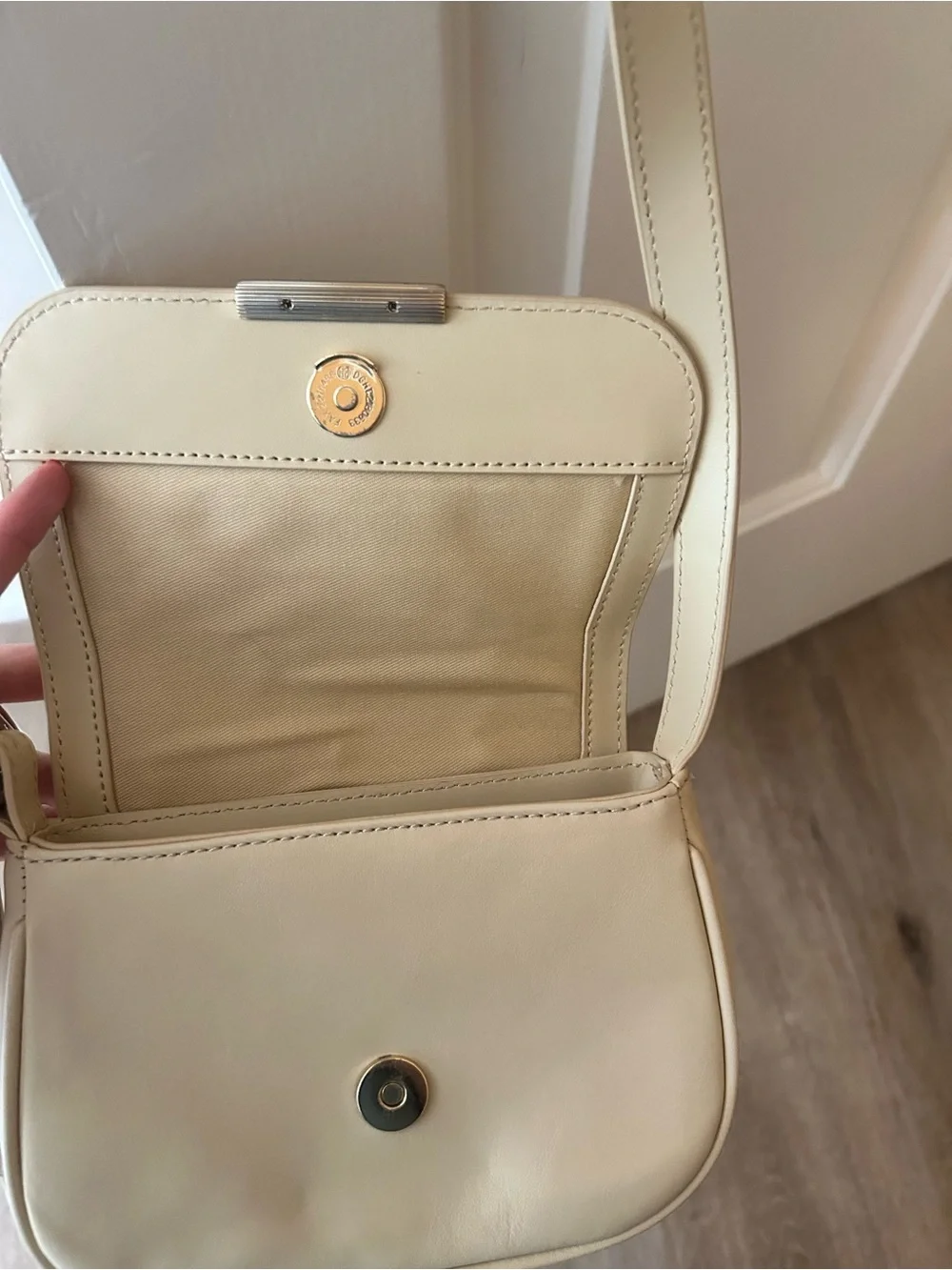 Ted Baker Cream Crossbody Saddle Bag